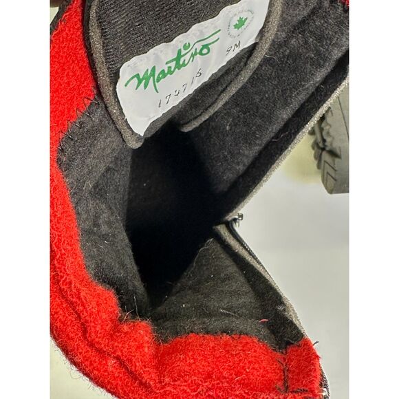 Martino Canada Leather & Wool Heeled Lace Up Combat Winter Boots, Women's 9 NWOT - Picture 10 of 12